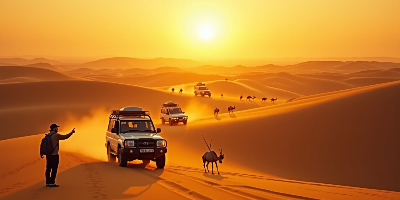 Evening desert safari Dubai with sunset BBQ, camel rides, and cultural entertainment