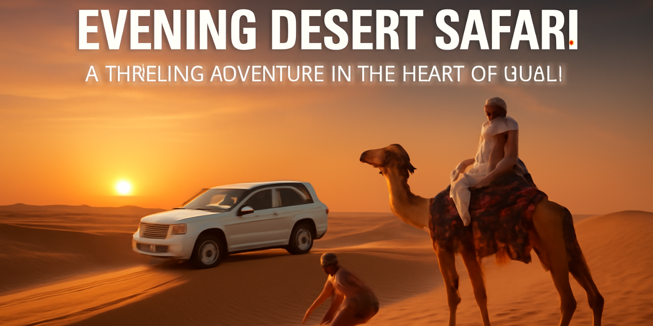 Evening Desert Safari in Dubai with Camel Ride, Sandboarding, and Sunset over the Dunes